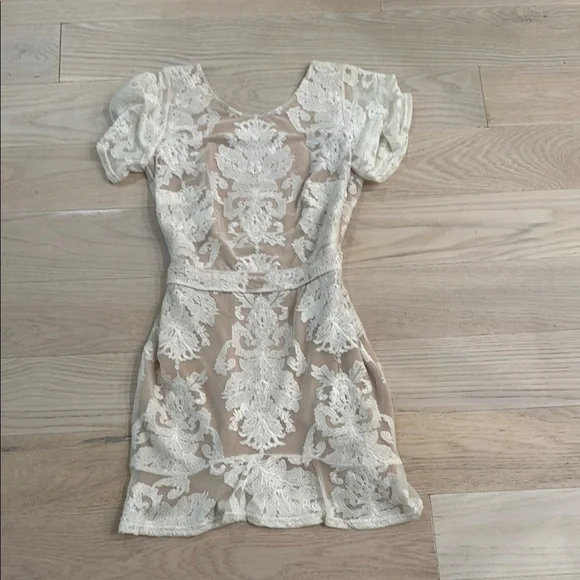 For Love And Lemons | Dresses | For Love And Lemons San Marcos White Lace  Backless Mini Dress | Poshmark